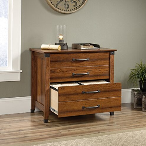 Sauder Palladia File Cabinet with 2 Drawers, Safety Mechanism, Lateral File Cabinet - Select Cherry Finish