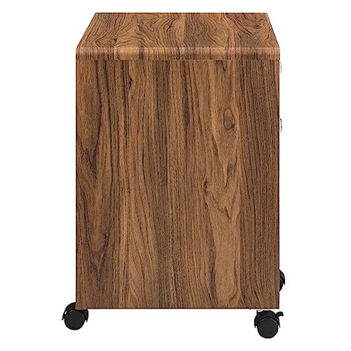 Modway Transmit Modern Wood & Plastic File Cabinet in Walnut/White