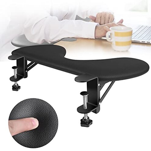Giecy Desk Extender Adjustable Arm Rest Support for arm Support for Computer Desk Ergonomic Arm Rest Extender Rotating Mouse Pad Holder for Table Office Desk