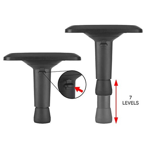 Replacement Adjustable Arms Armrest Pair Upright Bracket with Pads Fits Most Gaming Chairs (4D)