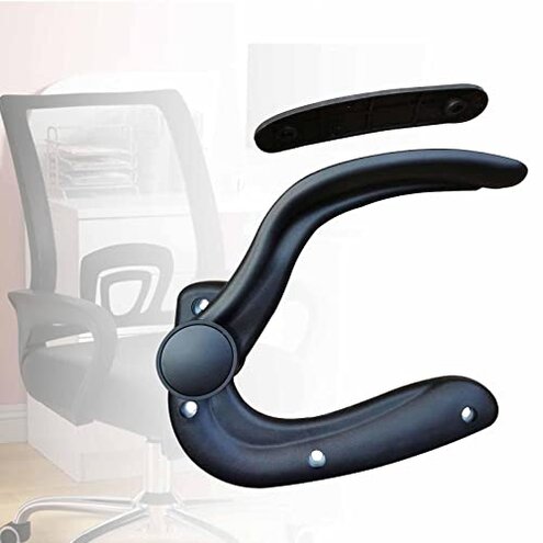 Amagogo Replacement Adjustable Arms for Office Chair Support Arms and Elbow Hardware Comfort Replaces Gaming Chair Armrest Pads with Arm Pads, Black