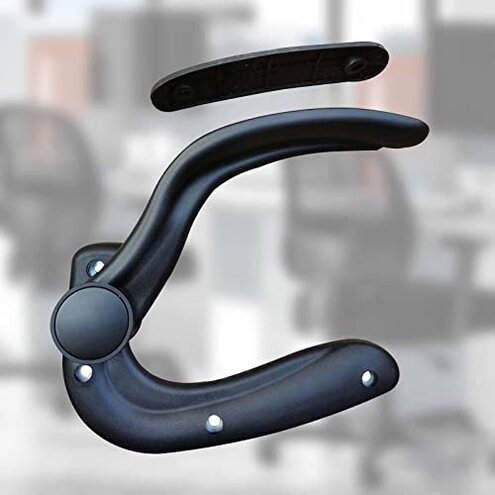 Amagogo Replacement Adjustable Arms for Office Chair Support Arms and Elbow Hardware Comfort Replaces Gaming Chair Armrest Pads with Arm Pads, Black