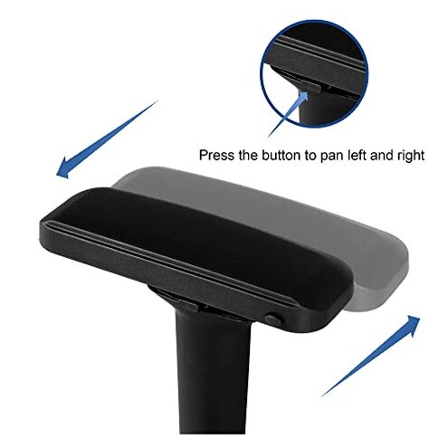 Frassie 4D Height Adjustable Chair Armrest Pair, Gaming Office Boss Chair Arms Set Replacement Part