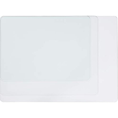 Lorell Tempered Glass Chairmat, 46" Width x 36" Depth x 0.25" Thickness, Clear, 1 Each