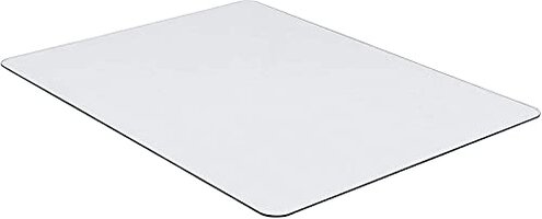 Lorell Tempered Glass Chairmat, 46" Width x 36" Depth x 0.25" Thickness, Clear, 1 Each