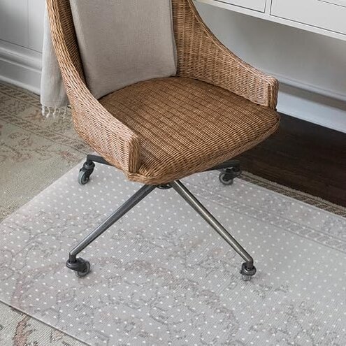 Azadx Chair Mat for Carpet 60"x 48" Large Office Chair Mat for Carpeted Floors, Carpet Protector Floor Mats on Low Pile Carpets Easy Glide Rolling Plastic Desk Computer Chairs Mats for Home