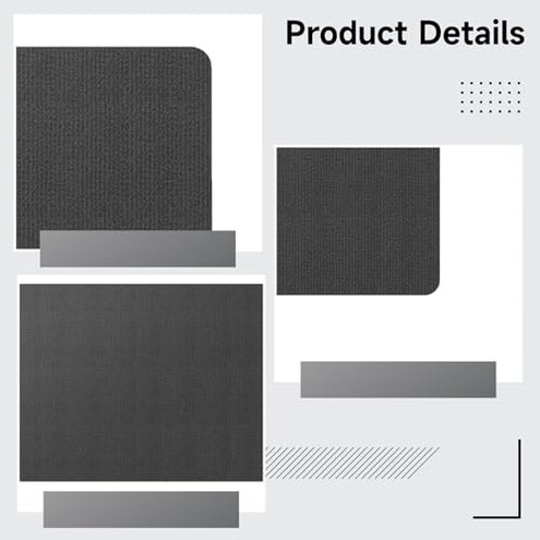 Kronabelle Non-Slip Office Chair Mat for Hardwood Floors 55 X 63 Inches, Black Carpet for Gaming Chairs, Noise Absorbing Protector for Desk