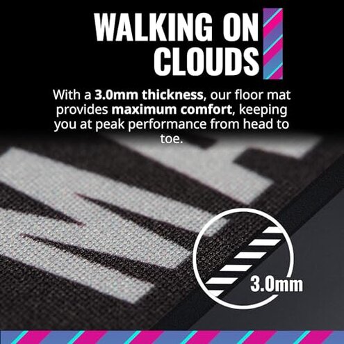 Cooler Master FM510H Gaming Floor Mat, Splash-Proof Surface, Anti-Fray Stitching, Anti-Slip Floor Protector for Computer Gaming Desk Chair, Carpet, Hard Wood, and Tile Floor