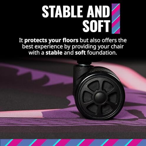 Cooler Master FM510H Gaming Floor Mat, Splash-Proof Surface, Anti-Fray Stitching, Anti-Slip Floor Protector for Computer Gaming Desk Chair, Carpet, Hard Wood, and Tile Floor