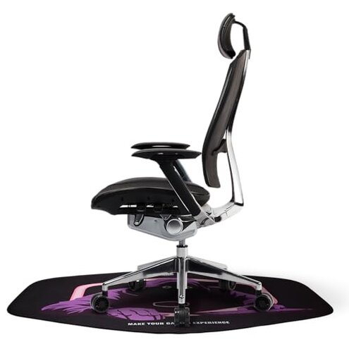 Cooler Master FM510H Gaming Floor Mat, Splash-Proof Surface, Anti-Fray Stitching, Anti-Slip Floor Protector for Computer Gaming Desk Chair, Carpet, Hard Wood, and Tile Floor