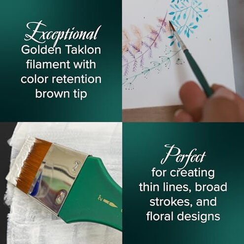 Silver Brush Limited 8814S Silver Silk Wide Wash Brush for Watercolor, Gouache, and Acrylic Paint, Size 2 Inches, Short Handle