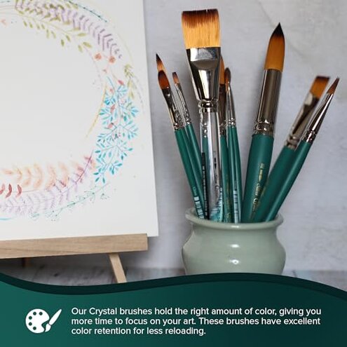 Silver Brush Limited 8814S Silver Silk Wide Wash Brush for Watercolor, Gouache, and Acrylic Paint, Size 2 Inches, Short Handle