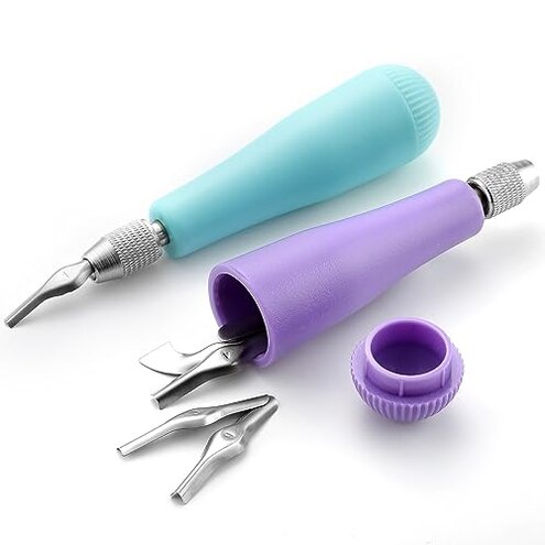 Umigy 12 Pack Craft Linoleum Cutter Kit Carving Tools Assortment Linocut Tools Block Cutters for Block Printing, Assorted Colors