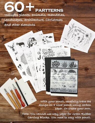 Speedball 3471 Super Value Block Printing Starter Kit – Includes Ink, Brayer, Lino Handle and Cutters, Speedy-Carve