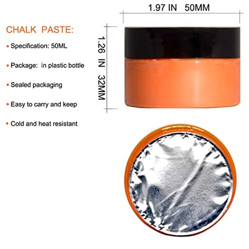 BOOLOOEN 15 Color Chalk Paint Paste Set, Chalk Paint Paste Stencil Paste Ink, Self-Adhesive Silk Screen Stencil Ink, Chalkboard Art Craft Paint Chalkboard Ink Paste for DIY Home Decor.