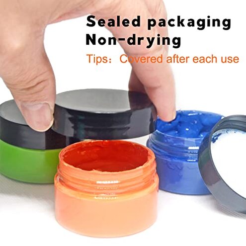 BOOLOOEN 15 Color Chalk Paint Paste Set, Chalk Paint Paste Stencil Paste Ink, Self-Adhesive Silk Screen Stencil Ink, Chalkboard Art Craft Paint Chalkboard Ink Paste for DIY Home Decor.