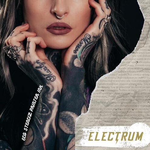 Electrum Eco Stencils Ink for Epson Eco Tank Printers, Methyl Violet-Based Stencil Ink Creates Flawless Stencils That Last up to 1 Hour, Premium Tattoo Stencil Ink Proudly Made in The USA, 4 Ounces