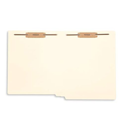 Blue Summit Supplies 100 Manila Fastener File Folders with End Tabs, Reinforced Straight Cut End Tab Folders with 2 Fasteners, Standard Medical File Folders, Letter Size, Manila, 100 Pack