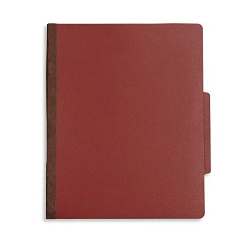 Blue Summit Supplies 10 Red Classification Folders, 3 Dividers, Letter Size with 2 Inch Tyvek Expansions, 8 Section Brick Red Classification Folder, 10 Pack