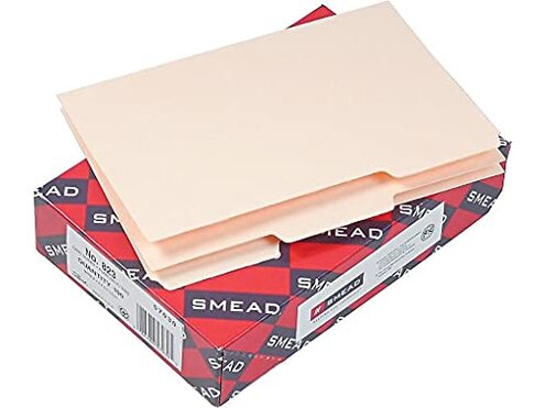 Smead 57030 Self-Tab Card Guides Blank 1/3 Tab Manila 8 x 5 100/Box
