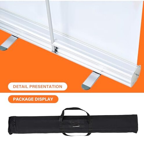 METAPRINT Custom Retractable Banner Stand 33"x81" &ndash; Personalized Roll Up Display with Carry Bag, Adjustable Height, Portable Stand for Trade Shows, Events, Business Promotions