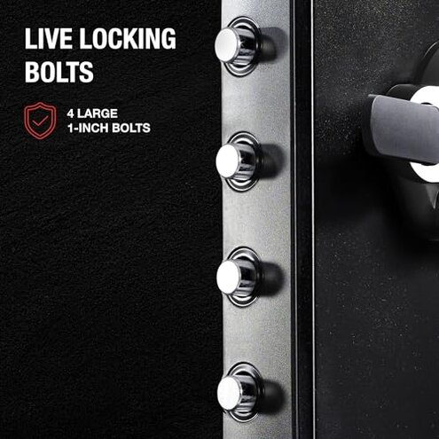 SentrySafe Fireproof and Waterproof Steel Home Safe with Keypad, Floor Safe with Interior Lighting and Shelves, 1.23 Cubic Feet, 17.8 x 16.3 x 19.3 Inches, SFW123FUL