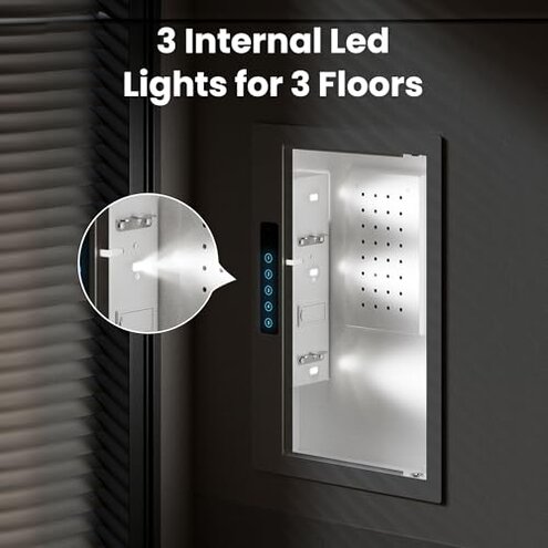 Grimtron Quick Access White Wall Safe with Removable Pegboard & Shelfs, Flat Hidden In Wall Safes Between the Studs 16" Centers, Wall Mount Safe for Cash, Valuables, Document