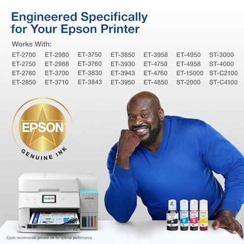 EPSON 502 EcoTank Ink Ultra-high Capacity Bottle Color Combo Pack Works with ET-2750, ET-2760, ET-2850, ET-3750, ET-3760, ET-3850, ET-4850, and other select EcoTank models