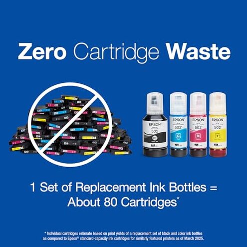 EPSON 502 EcoTank Ink Ultra-high Capacity Bottle Color Combo Pack Works with ET-2750, ET-2760, ET-2850, ET-3750, ET-3760, ET-3850, ET-4850, and other select EcoTank models