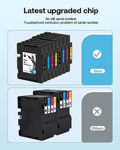 Hiipoo 3.6.0 SG500 SG1000 Sublimation Ink Cartridge Compatible for Sawgrass Virtuoso SG500 SG1000 Printer, Latest Upgrade Chip No AB Serial Number(4-Pack, BK/C/M/Y)