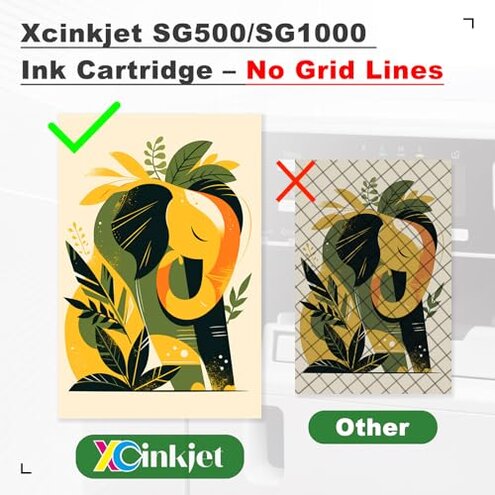 3.9.0 SG500 SG1000 Sublimation Ink Cartridges Compatible Replacement for Sawgrass SG500 SG1000 Printers, Upgraded Chips, Compatible with All Firmware Versions (BK, C, M, Y, 4PK)