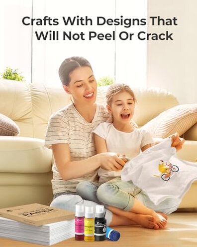 Hiipoo Sublimation Ink Refilled Bottles Compatible for ET2400 ET-2800 ET2720 ET2760 ET2750 ET4800 ET-2803 ET-2850 Inkjet Printers Heat Press Transfer on Mugs T-Shirts