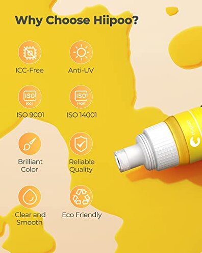 Hiipoo Sublimation Ink Refilled Bottles Compatible for ET2400 ET-2800 ET2720 ET2760 ET2750 ET4800 ET-2803 ET-2850 Inkjet Printers Heat Press Transfer on Mugs T-Shirts