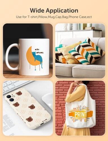 Hiipoo Sublimation Ink Refilled Bottles Compatible for ET2400 ET-2800 ET2720 ET2760 ET2750 ET4800 ET-2803 ET-2850 Inkjet Printers Heat Press Transfer on Mugs T-Shirts