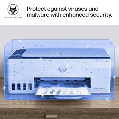 HP Smart Tank 7301 Wireless All-in-One Ink Tank Printer, Scanner, Copier with 2 years of ink included, Best-for-home office, Cartridge-free Refillable, AI-enabled (28B70A)