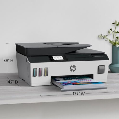 HP Smart Tank Plus 651 Wireless All-in-One Printer, Ink Tank Printer-for-Home Use, up to 2 Years of Ink in Bottles, Auto Document Feeder, Mobile Print, Scan, Copy, Fax (7XV38A)