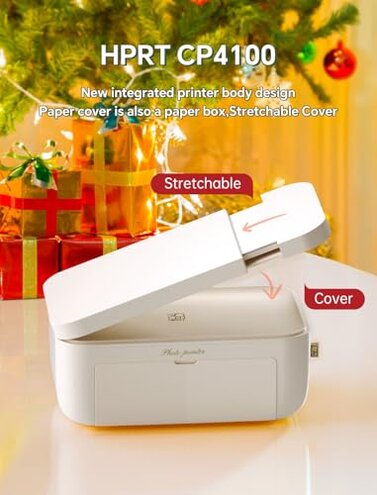 HPRT Photo Printer 4x6,+108 Sheets&2Ribbon,Phone Instant Picture Printer for iPhone, Android, Portable Photo Printers for Home Use (Beige)