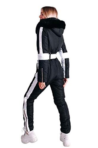 Yousify Womens Winter Onesie Ski Jumpsuits Outdoor Sports Waterproof Snowsuit Removable Fur Collar Coat Jumpsuit&hellip;