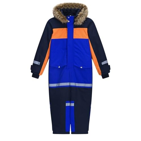 Boys Snow Suits Windproof One Piece Ski Suit Thicken Winter Jacket Overalls Warm Fleece Lined Snowsuits Outdoor