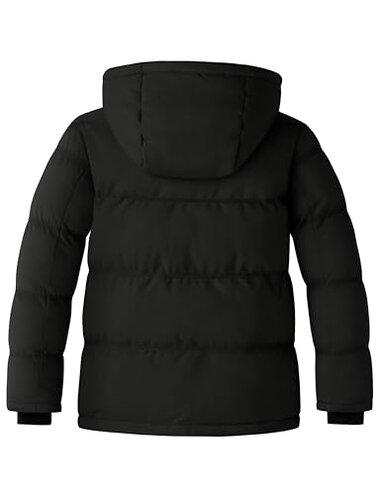 ZSHOW Girl's Snowboarding Winter Coats Windproof Warm Outerwear Snow Puffer Jacket(Black,14-16)