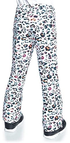 Roxy Girls Backyard Printed Snow Pants (Bright White Leops (WBB4), X-Large (14))