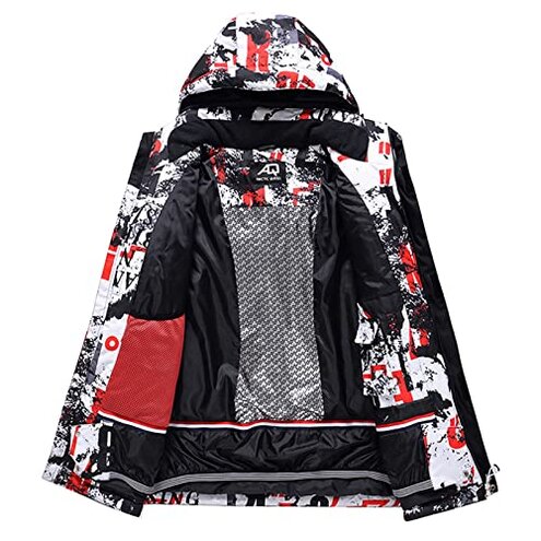 WOWULOVELY Men's Ski Jacket and Pants Set Winter Windproof Ski Suit Snowboarding Suit Mountain Snow Snowboard Snowsuit (133E Black,L)