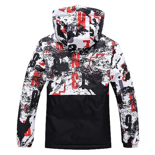 WOWULOVELY Men's Ski Jacket and Pants Set Winter Windproof Ski Suit Snowboarding Suit Mountain Snow Snowboard Snowsuit (133E Black,L)