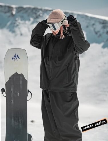 GSOU SNOW Ski Suit Men Snowboard Jacket and Pants Set Baggy Snow 2 Piece Outfits Waterproof Insulated for Women Winter Sport