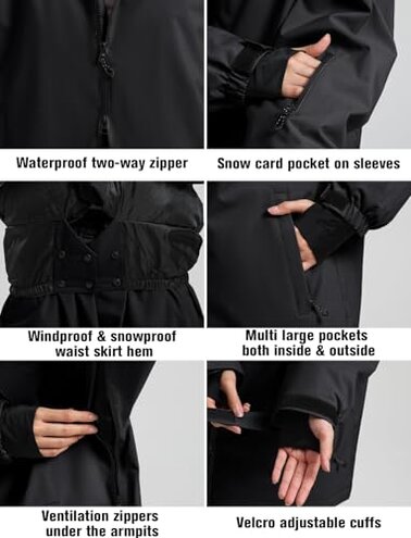 GSOU SNOW Ski Suit Men Snowboard Jacket and Pants Set Baggy Snow 2 Piece Outfits Waterproof Insulated for Women Winter Sport