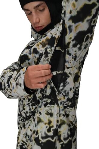 686 Men's GLCR Hydra Thermagraph Jacket - Mechanical Stretch Thermal Clothing - Water & Weather Resistant - Arctic Tundra Print, Medium