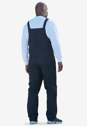 KingSize Men's Big & Tall Snowbound Overalls - 4XL, Black