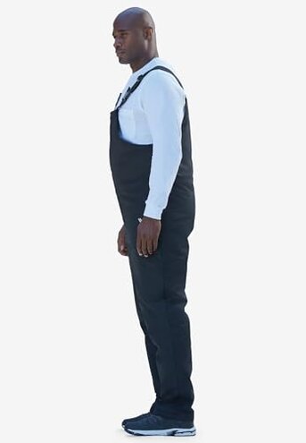 KingSize Men's Big & Tall Snowbound Overalls - 4XL, Black