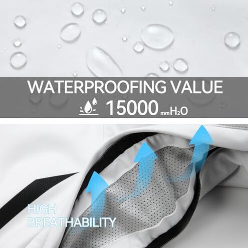 Womens Ski Jacket and Pants Set, Waterproof Snow Suits for Women, Warm Windproof Ski Set, Adult Slim Hooded Raincoat Jacket, Snowboard Outfit for Skiing Snowmobile Hiking & Winter Activities