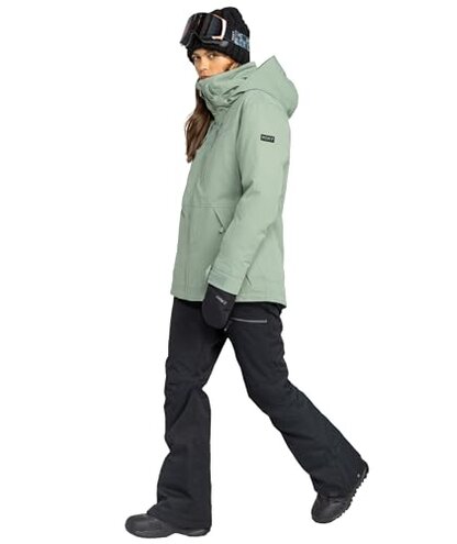 Roxy Women's Nadia Ski Pant – 10K Waterproof, Insulated, PFAS-Free, Adjustable Waist & Snow Gaiters, Anthracite, Small
